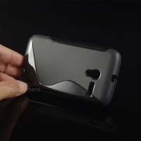 Силиконов гръб ТПУ S-Case за Alcatel OneTouch Pixi 3 3.5 OT 4009 / Idol mini 3 3.5 черен